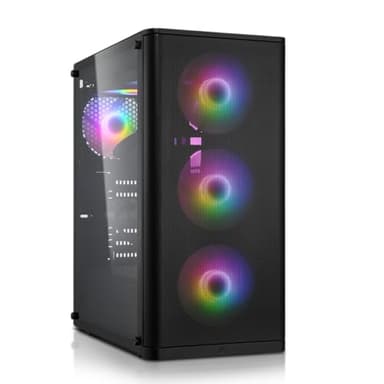 PC de Gaming Ryzen 7 5700X 8X 4,6 GHz, 16 Go de RAM DDR4 Haute Vitesse, SSD M.2 de 1 to, RTX 5060 8 Go, Win 11 Pro - GamerPC pour 1080P
