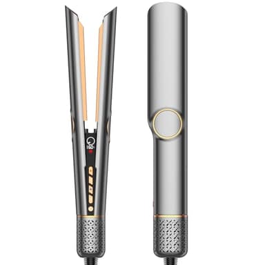 Lisseur Cheveux, 2 en 1 Fer à Lisser pour Séchage et Lissage,Lisseur Sechant Adapté aux Cheveux Secs et Humides,Air Froid/Air Chaud, 80 °C à 160 °C, Moins de Cassures,Plus de Brillance