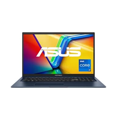 ASUS Vivobook 17 Ordinateur Portable, écran IPS 17,3" FHD antireflet | Intel Core i7-1255U | 16 Go de RAM | SSD 512 Go | Intel Iris X | Windows 11 | Clavier QWERTZ | Bleu Quiet