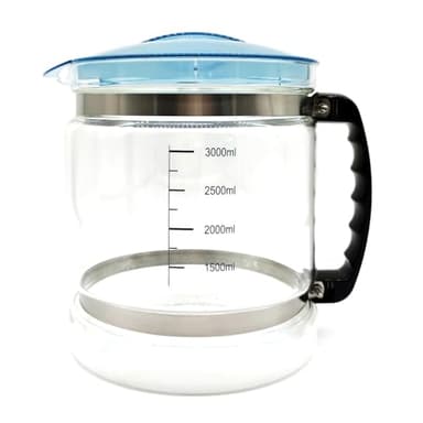 Xuanxi Récipient de distillation en verre de 4 L pour distillateurs de comptoir, installation facile, accessoires de machine à eau distillée, collecteur d'eau distillée de grande capacité