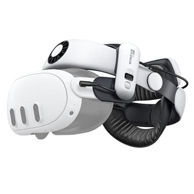 BOBOVR S3 Pro Sangle de Tête, Compatible avec Meta Quest 3/Quest 3S Accessoire,Tête de climatisation et Batterie 10000 mah Remplaçable à Chaud