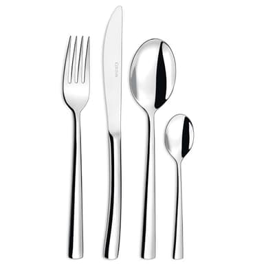 COUZON - Ménagère 48 couverts de table pour 12 personnes - Zest - Acier inoxydable 18/10, Finition Miroir, Epaisseur 3 mm - Inox