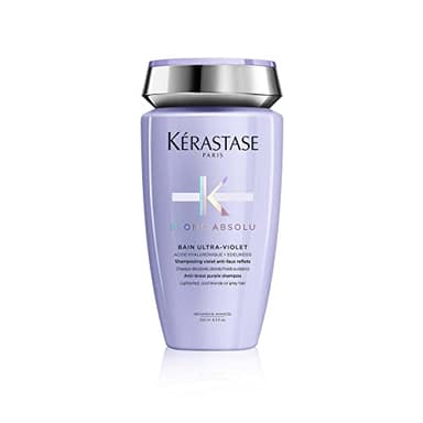 KERASTASE Blond Absolu - Bain Ultra-Violet - Shampoing Déjaunisseur - Réduit Les Reflets Indésirables - Cheveux 98 % Plus Forts & 84 % Plus Hydratés - Cheveux Blonds Froids, Blancs ou Gris - 250 ml