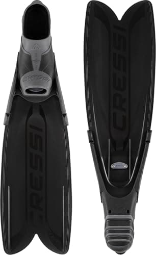 Cressi Gara Turbo Flex Fins Black 42/43 - Palmes Performantes Réactives Légères Unisexes Système Gara Modulaire et Lames Interchangeables pour Plongée Apnée Chasse sous Marine Snorkeling, Noir, 42/43