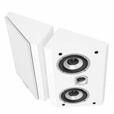 Dynavoice Magic FX-4 Blanc – Enceintes Surround Home Cinéma (Paire), Installation Murale ou Plafond, Compatibles avec Dolby Atmos.