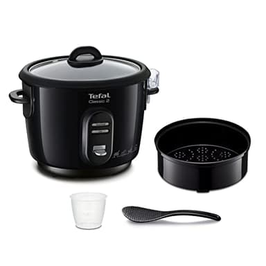 Tefal Classic 2 Cuiseur à riz automatique, Capacité 3 L, 900 g de riz, Cuiseur vapeur, Cuve antiadhésive, Maintien au chaud, Cuisson sans surveillance RK102811