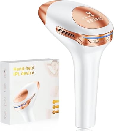 21J Épilateur Lumière Pulsée,9 Niveaux Énergie avec 999900 Lumiere Pulsee, Épilateurs à lumière pulsée pour Femmes,Hommes,Visage,Maillot,Corps