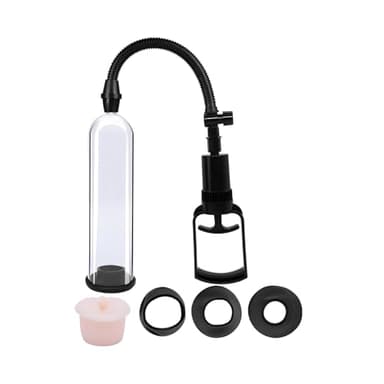 Pompes à Pénis - Agrandisseur de Pénis Manuel avec Manomètre Sex Toys Pompe à Pénis avec Cadran et 3 Anneaux de Pénis Pompe a Pénis pour Homme Exercices pour La Fonction Érectile (B)