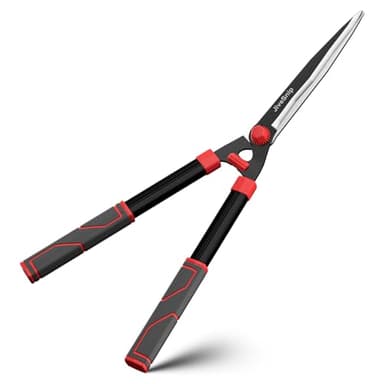 JiveSnip Cisaille à haie 23" Hedge Shears - Lames en Acier au Carbone Tranchantes Comme des Rasoirs, Revêtement Antirouille, Tondeuses de Jardin Légères Pour Tailler Les Haies, Arbustes et Buissons