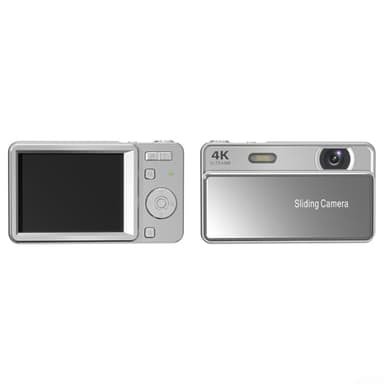 Appareil photo numérique M15 Slider, caméra vidéo CCD pour photographie de campus, appareil photo sans miroir pour étudiants débutants et passionnés de photographie compact (argenté)