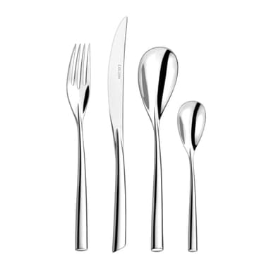 COUZON - Ménagère 48 couverts de table pour 12 personnes - Distingo - Acier inoxydable 18/10, Finition Brillant, Epaisseur Forgée - Inox