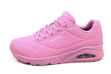 Skechers Femme UNO Stand on AIR Basket, Maille Durabuck Rose, 39 EU