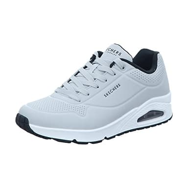 Skechers Uno Stand on Air Baskets Homme, Light Gray Durabuck Black Trim, 44 EU