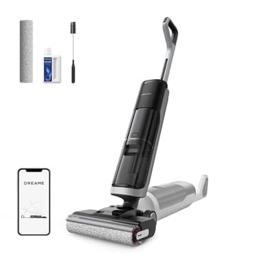 dreame H14 AE Aspirateur Laveur, 18 kPa, Lavage à l'eau Claire, Design Plat, Brosse à Deux Bords, 100% Anti-Nœuds, Lavage/Séchage de la Brosse 60 °C, Double Rotation, Détection de la Saleté, App