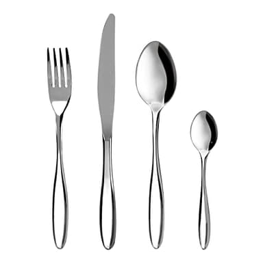 MÉNAGE DE COUVERTS 48 PIÈCES EN ACIER INOXYDABLE 18/0, Gris