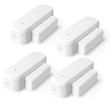 Lot de 4 Détecteur de Contact de Porte et de fenêtre, Tuya Zigbee Hub requis, LincoSoft Capteur de Porte et Fenêtre sans FilCompatible avec Alexa/Google Assistant, Installation Facile