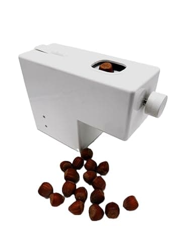 Pelamatic - Machine électrique pour éplucher et fendre les amandes, les noix et les noisettes | Modes manuel et automatique | Régulateur de taille | Facile à nettoyer, blanc, plastique
