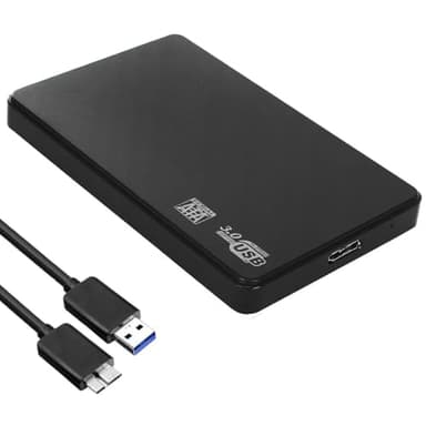 SH. Boîtier Disque Dur Externe 2,5" SATA USB 3.0, boitier Externe HDD SSD Portable, Compatible Disque Dur 2.5 Pouces SATA SSD/HDD, Vitesse 5Gbps, UASP, pour PC, Ordinateur Portable, PS4, Xbox, Noir