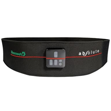 TESMED Absolute Ceinture Abdominale, entraînement Abdominal EMS, electrostimulateur Musculaire Abdo centraux et latéraux, Unisexe, Rechargeable, Made in Italy