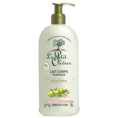 LE PETIT OLIVIER - Lait Corps Hydratant - Huile d'Olive - Adoucit, Apaise & Hydrate - Peaux Normales a Sèches - 96% d'Origine Naturelle - Sans Silicone - Fabriqué en France - 250 ml