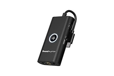 Creative Sound Blaster G3 Carte Son Externe USB-C Portable Amplificateur DAC pour Console, Compatible avec PS5, PS4, Switch, PC, Mac, pour Casques