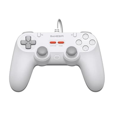 GameSir Tegenaria Lite Manette de jeu filaire pour PC, 1000Hz de fréquence d'interrogation, manettes à effet Hall et 2 boutons amovibles,turbo, manette de jeu PC pour Steam/Android/iOS/Switch(Blanc)