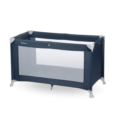 Bebeconfort Soft Dreams, Lit Parapluie Bébé 0-3 ans (0-15 kg), Lit Voyage Léger, Matelas Fibre de Bois et Mousse (60 x 120 cm), Sac de Transport, Pliage Parapluie Compact, Navy Blue