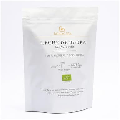 Biolactea - Lait d'ânesse en poudre 180 gr - Lait en poudre pasteurisé et lyophilisé - Boisson biologique pour tous les âges - Riche en protéines - Renforce le système immunitaire