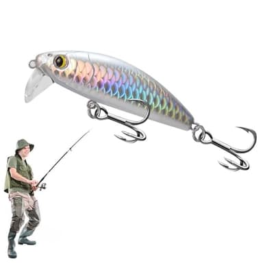 IEBTAWN 1 Pièce Leurres De Pêche En Haute Mer Coulants, Convient Pour L'Eau De Mer, L'Eau Douce Et Les Réservoirs, Perche, Courbine, Maquereau, Poisson-Couteau, Etc.