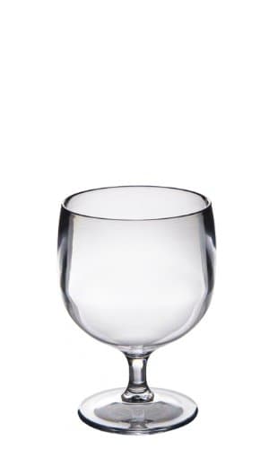 Roltex Lot de 4 verres à vin empilables incassables en plastique polycarbonate réutilisables (220 ml à hauteur du bord 10,6 cm, diamètre max 7,6 cm) Alternative réaliste au verre