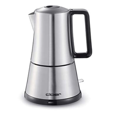 Cloer 5928 Cafetière Espresso Électrique, 365 W, pour 3-6 tasses d'espresso, boîtier en acier inoxydable