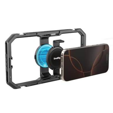 SMALLRIG Cage Smartphone à Dégagement Rapide, Magnétique pour Smartphone en Alliage d'Aluminium pour MagSafe, Rig Téléphone Universelle pour iPhone 16/15/14/13 Pro/Max pour Samsung et Plus - 4299