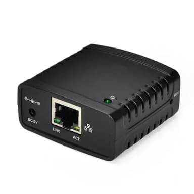 Roxvue Serveur d'impression USB 2.0 LRP Partager Un Réseau LAN Ethernet Imprimantes Adaptateur Secteur HUB USB Serveur d'impression 100 Mbps Prise UE