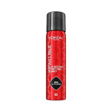 L'Oréal Paris Infaillible 3 secondes Setting Mist - Spray de réglage - Transfert résistant en 3 secondes - Pour un maquillage qui dure jusqu'à 36 heures - 75 ml