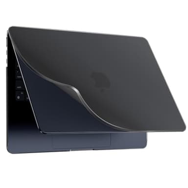 BlueSwan PP Coque Compatible avec MacBook Air 13,6 Pouces M5 M4 M3 M2 2026 2025 2024 2022 (A3449 A3240 A3113 A2681) Mac 13 Étui Adaptation au Corps, Durable, Anti-Rayures, Translucide - Mat Noir