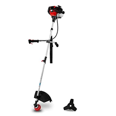 EBERTH Débroussailleuse à Essence, Multitool 2 en 1 avec Tête à Fil et Lame à Trois Dents, 52CC, 2,2kW, Moteur 3CV pour Débroussailleuse Thermique, Moteur à Faibles Vibrations, Sangle Transport INCL.