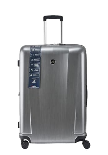 ALPINI Valise Rigide PLATINEL3.0 PESE Bagage INTEGRE Serrure TSA. (Gris Argent brossé (Silver Grey), Soute (L) 76x52x31cm, 103/121L, 5.1kg)