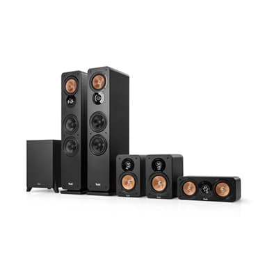 Teufel Ultima 40 Mk4 5.1 Système Audio - Système Home cinéma Surround avec Caisson de Basses Puissant, Bass-Reflex, Haut-Parleur médium en Kevlar - Noir