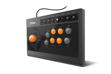 KROM KUMITE - Gamepad Arcade Multiplataforma, Fighting Stick, Joystick, modos D-Pad o X-Y input, compatible PC, PS3, PS4 y XBOX One