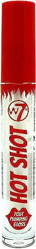 W7 Hot Shot Gloss repulpant – Effet repulpant pour des lèvres plus pulpeuses – Finition transparente, naturelle, haute brillance