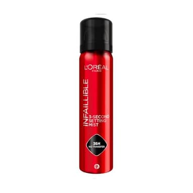 L'Oréal Paris - Spray Fixateur de Maquillage - Waterproof - Sans Transfert - Formule Légère - Non Collant - Résistant à l'Eau et à la Transpiration - Tenue Jusqu'à 36h - Infaillible - 75 ml