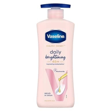 Vaseline Healthy Bright, Crème Hydratante Éclaircissante Quotidienne, 400 ml, pour une Peau Éclatante, avec Vitamine B3, Peau Visiblement Radieuse en 2 Semaines, Légère, Non Grasse, Lotion