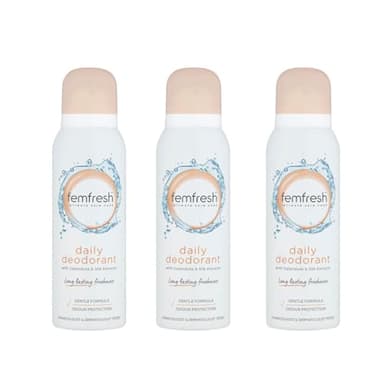 Femfresh Déodorant spray Fraîcheur féminine 125 ml, lot de 3