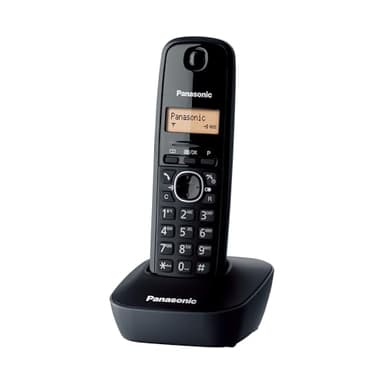 Panasonic KX-TG1611FRH DECT Téléphone Numérique Sans Fil, Base et Combiné, Identification de l'Appelant, Batterie Longue Durée, LCD, Mémoire de Rappel, Réveil, RÉPONDEUR Toute Touche, gris anthracite