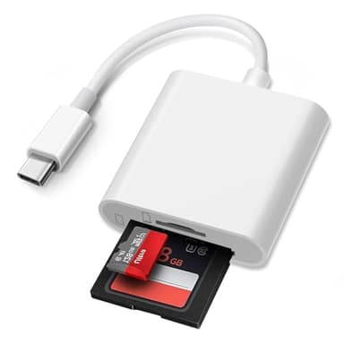 Lecteur Carte SD USB C, Adaptateur Carte SD USB C pour SD/TF, Lecteur de Carte Micro SD pour iPhone 16 15 Plus Pro Max/MacBook/iPad/Samsung Galaxy S24 S23 /Xiaomi