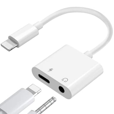 [Apple MFi Certified] Adaptateur Lightning vers 3.5mm Jack, 2 en 1 Adaptateur Casque PD 60W Charge Rapide Hi-Res Audio Charge Adaptateur Câble pour iPhone 14/13/12/11/X/8/Pad/i-OS