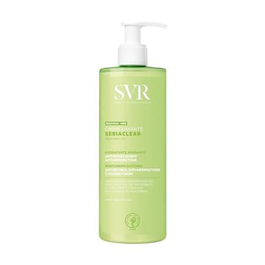 SVR - Sebiaclear Crème Lavante - Gamme Sebiaclear – Nettoyant crème hydratant et apaisant – Pour peaux à tendance acnéique déshydratées – Niacinamide, Zinc, Glycérine – 400 ml
