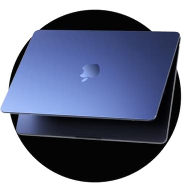 eleger Coque matte crystal compatible avec MacBook Air 13 pouces M5 M4 M3 M2[Couleur assortie au Mac], versions 2026 2025 2024 2022, Protection rigide ultra fine pour Mac Air 13,6", Minuit transparent