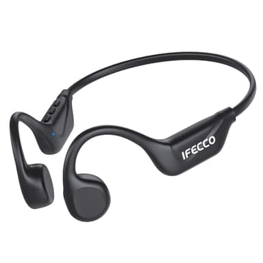 IFECCO Casque Conduction Osseuse Bluetooth 5.4 - Écouteur Conduction Osseuse Oreilles Ouvertes avec Micro,IPX5 Étanche Conduction Casque pour Cyclisme,Course à Pied Sport