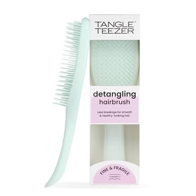 Tangle Teezer Ultimate Detangler Fins et Fragiles, Brosse à Cheveux pour Cheveux Colorés, Fins et Délicats, Picots Souples à 2 Niveaux, Réduit la Casse, ne Tire pas, Bleu Glacé
